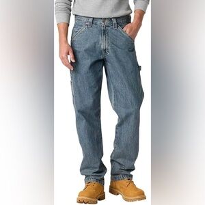 Signature by Levi Strauss Men's Carpenter Classic Blue Denim Jeans Sz 33 X 30